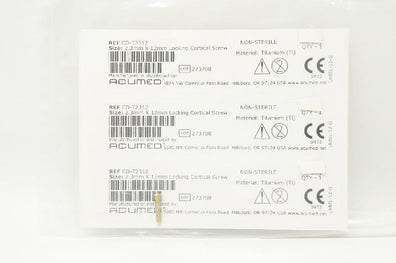 Acumed CO-T2312 Congruent Plate System 2.3mm x 12mm Locking Cortical Screw